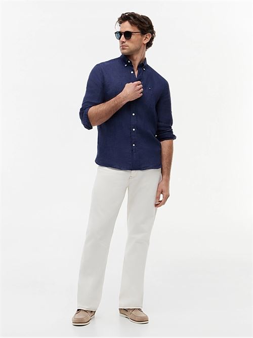 pigment dyed li solid rf shirt TOMMY HILFIGER | MW0MW41530DCC